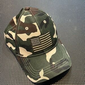 Pugs Camo Embroidered American Flag Hat